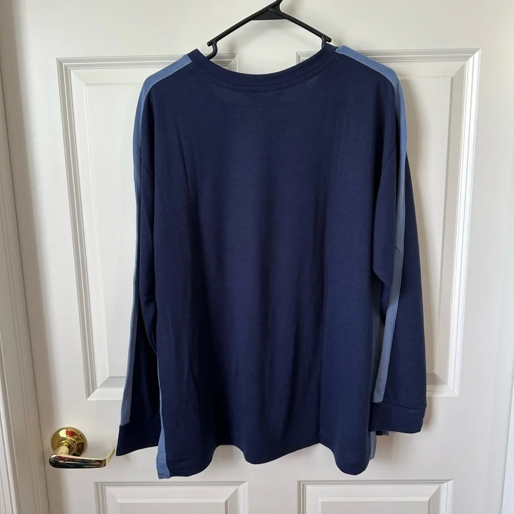 Nautica Navy Blue Long Sleeve and Pant Pajama Set Size L